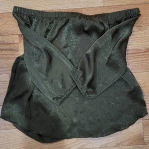 Off the Shoulder Green Top